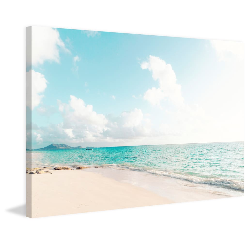 Marmont Hill - 'Lanikai, I'm in Love' by Morgan J Hartley Painting Print on Wrapped Canvas - Multi-Color