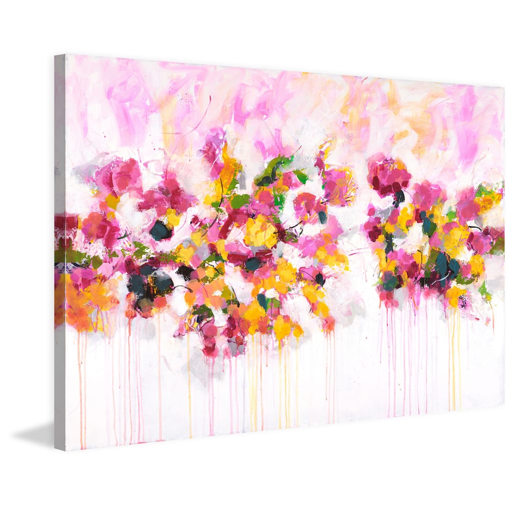 Marmont Hill - 'Blossoming Love' by Julie Joy Painting Print on Wrapped Canvas - Multi-Color