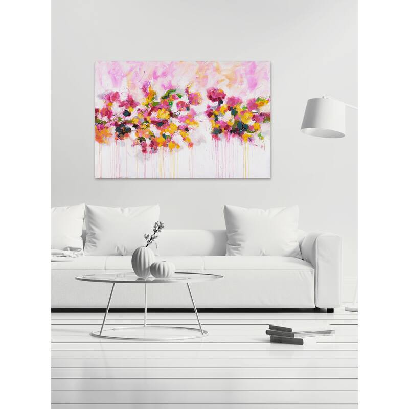 Marmont Hill - 'Blossoming Love' by Julie Joy Painting Print on Wrapped Canvas - Multi-Color