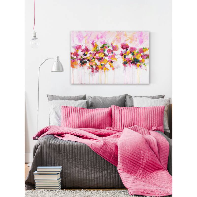 Marmont Hill - 'Blossoming Love' by Julie Joy Painting Print on Wrapped Canvas - Multi-Color