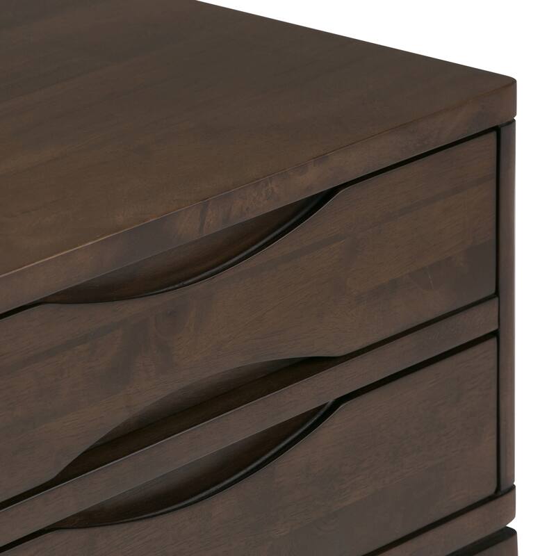 WYNDENHALL Pearson SOLID HARDWOOD 40 inch Wide Mid Century Modern Hallway Console Sofa Table in Walnut Brown