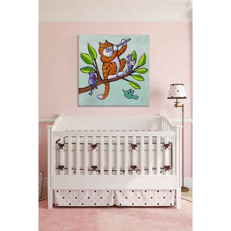 Marmont Hill - 'Out on a Musical Limb' by Janet Nelson Painting Print on Wrapped Canvas - Multi-Color