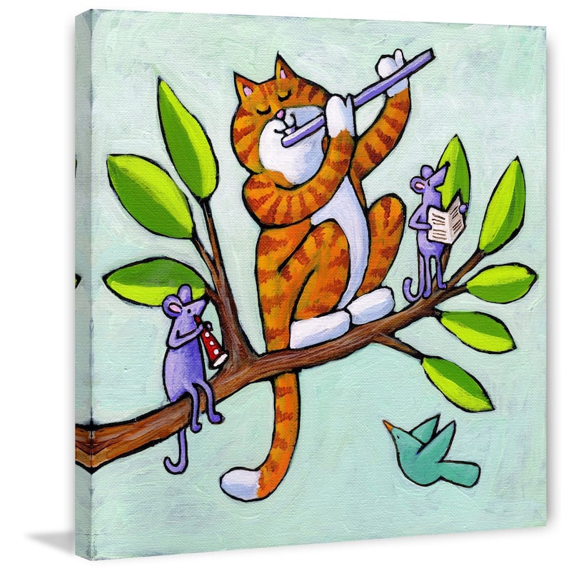 Marmont Hill - 'Out on a Musical Limb' by Janet Nelson Painting Print on Wrapped Canvas - Multi-Color