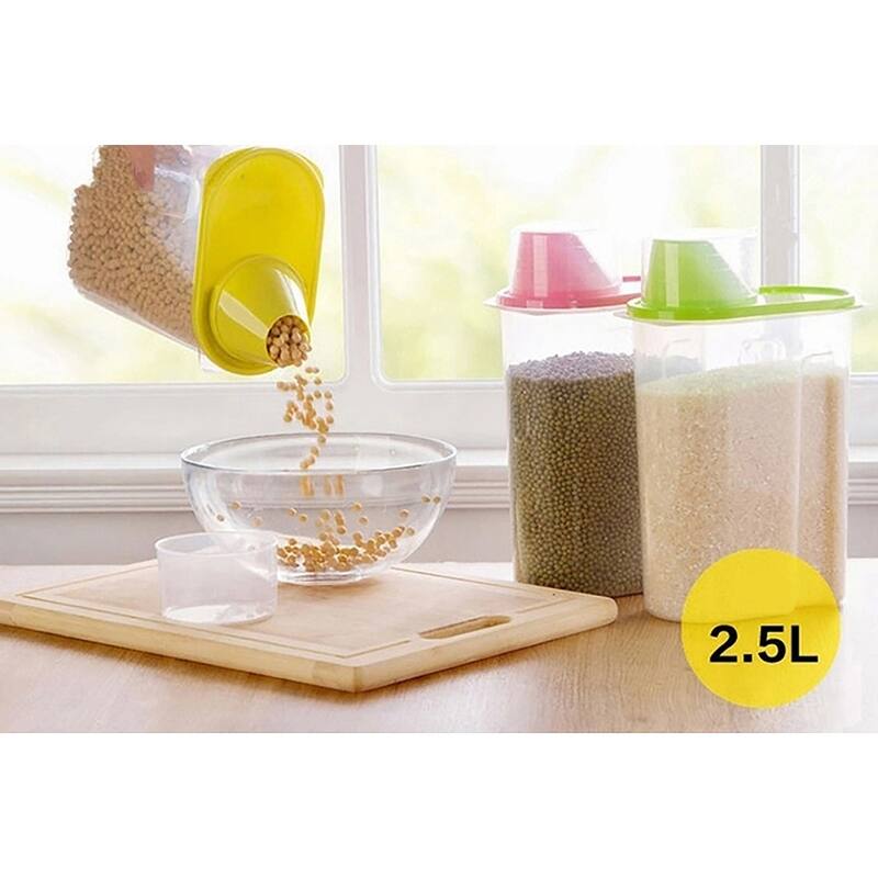BPA-Free Food Storage Containers with Lid - Perfect for Storing Flour, Sugar, Grains, Rice, Cereals, and Baking Supplies