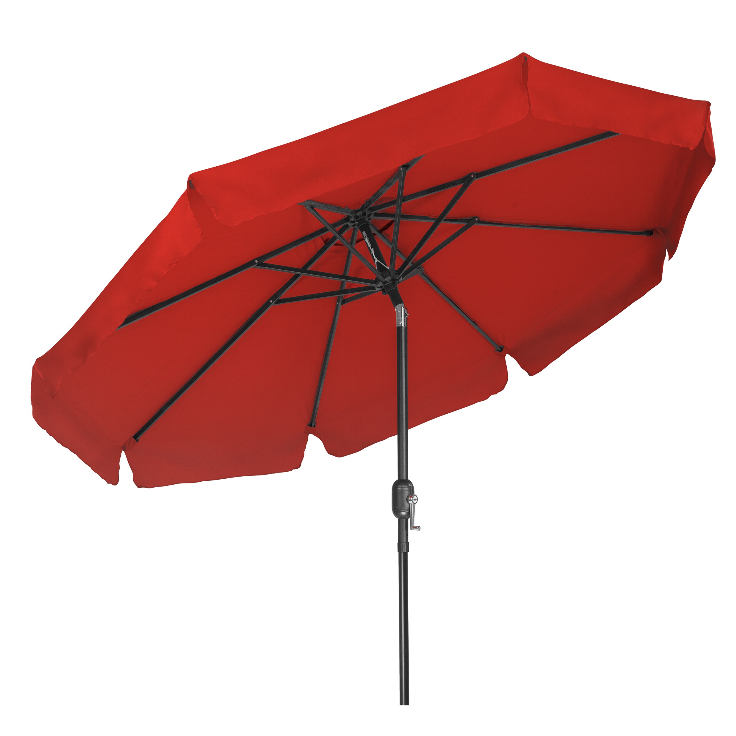 Shop Trademark Innovations 8 Tilt Crank Patio Umbrella With Scalloped Edge Top Overstock 13689140