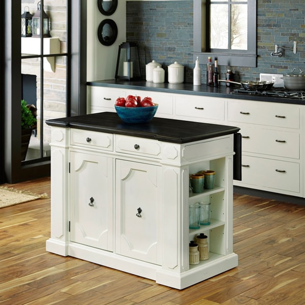 Havenside Home Driftwood Wood Top Kitchen Island - Free Shipping Today ...