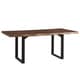 preview thumbnail 4 of 7, Banyan Live Edge Wood and Metal Sled Base Dining Table by iNSPIRE Q Artisan
