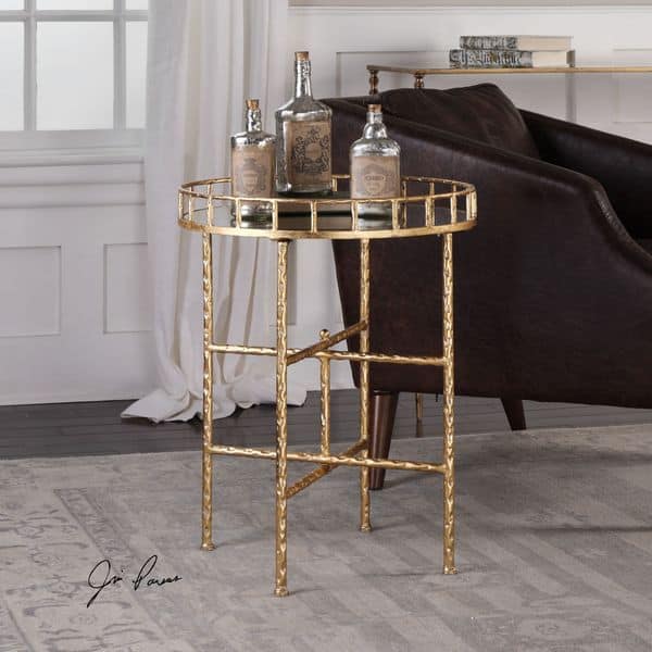 slide 2 of 2, Uttermost Tilly Bright Gold Accent Table