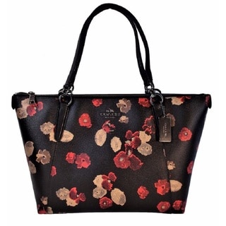 court tote with halftone floral print