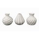 preview thumbnail 2 of 0, D'Lusso Designs Nadia Collection White Ceramic Small Vase (Pack of 3)