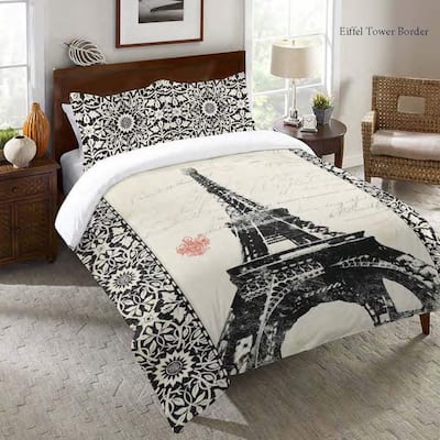 Laural Home Eiffel Tower Pattern Standard Pillow Sham