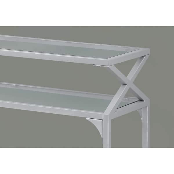 Shop Silver Entryway Console Accent Table Free Shipping Today