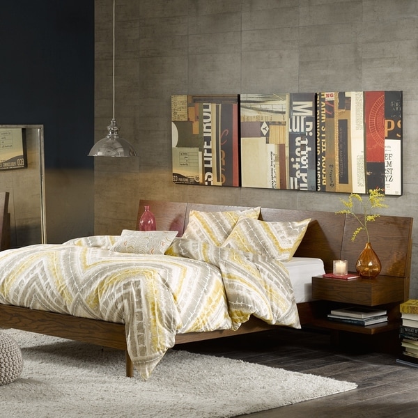 INK+IVY Clark Pecan Bed with Two Nightstands. Opens flyout.