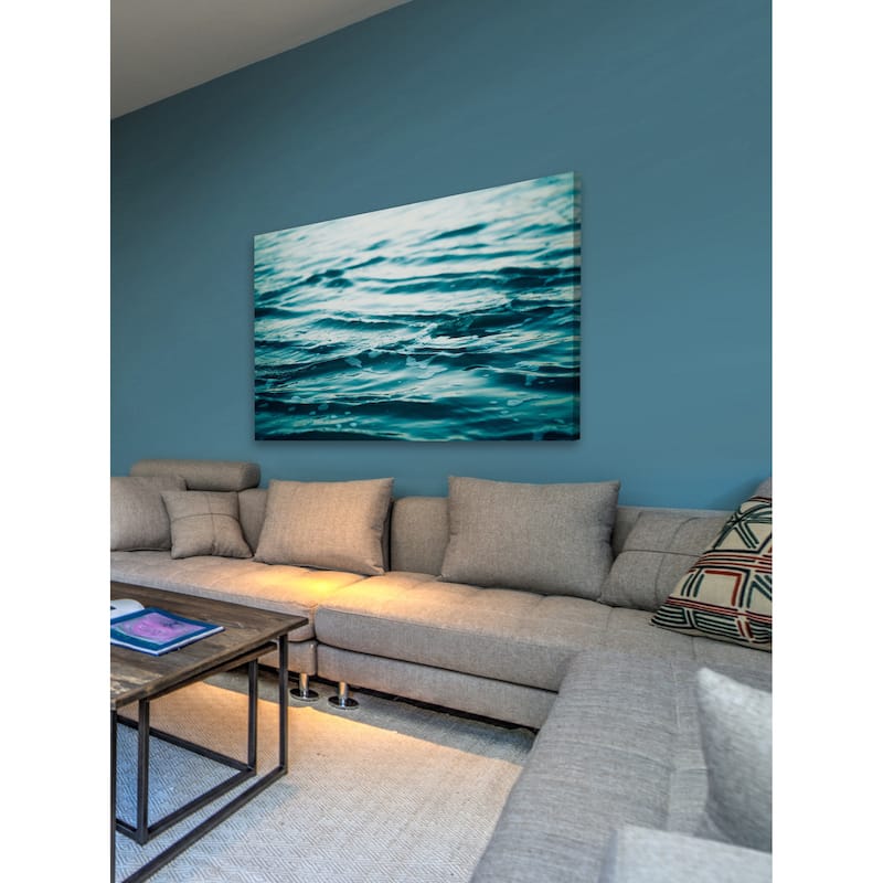 Marmont Hill - 'Soothing Seas' by Morgan J Hartley Painting Print on Wrapped Canvas - Multi-Color