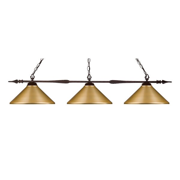 Aztec Satin Gold 3 Light Island Billiard Free Shipping Today Aztec Satin Gold 3 Light Island Billiard