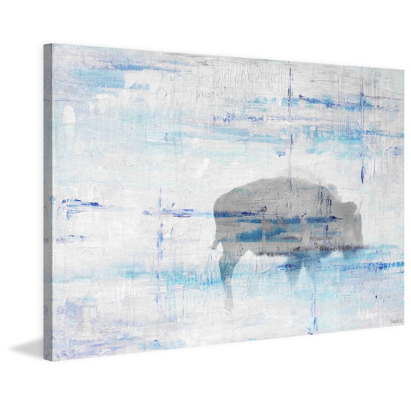 Parvez Taj - 'buffalo Shadow' Painting Print On Wrapped Canvas - Bed 