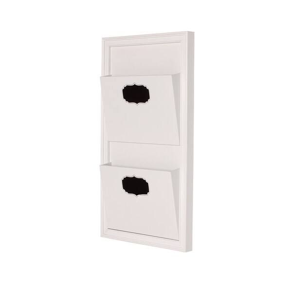 Shop Designovation Walcott White Wood Decorative Wall Organizer 2