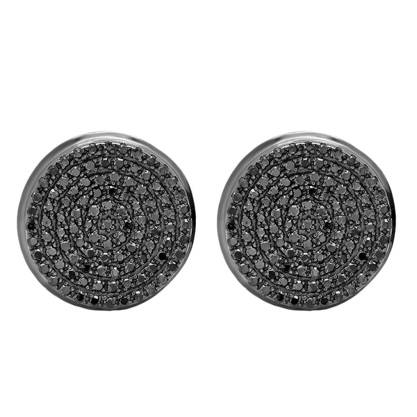 10k Black Gold Men S 3 8ct Tw Diamond Micro Pave