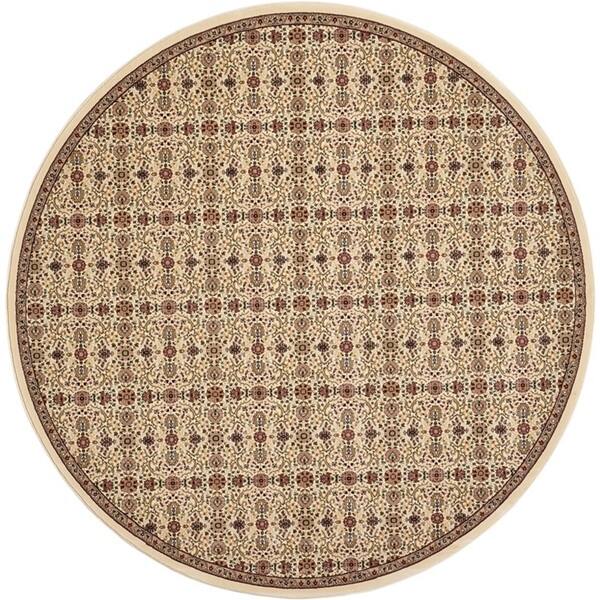 Antiquities Timeless Elegance Area Rug - 3'9" Round - Ivory/Red