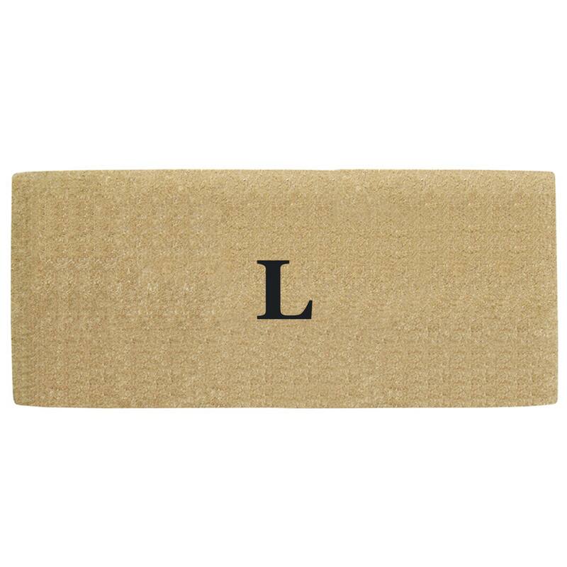 Coco Heavy-duty Coir No-border Monogrammed 24 Inches x 57 Inches Doormat - 24 inches x 57 inches - L