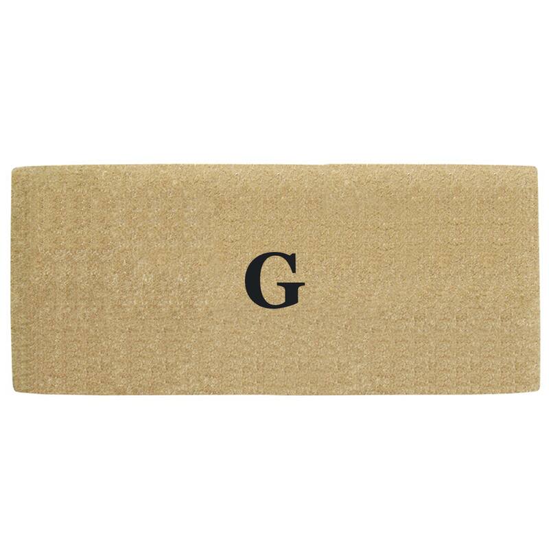 Coco Heavy-duty Coir No-border Monogrammed 24 Inches x 57 Inches Doormat - 24 inches x 57 inches - G
