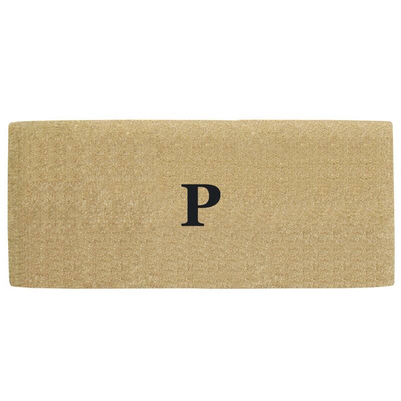 Coco Heavy-duty Coir No-border Monogrammed 24 Inches x 57 Inches Doormat - 24 inches x 57 inches - P