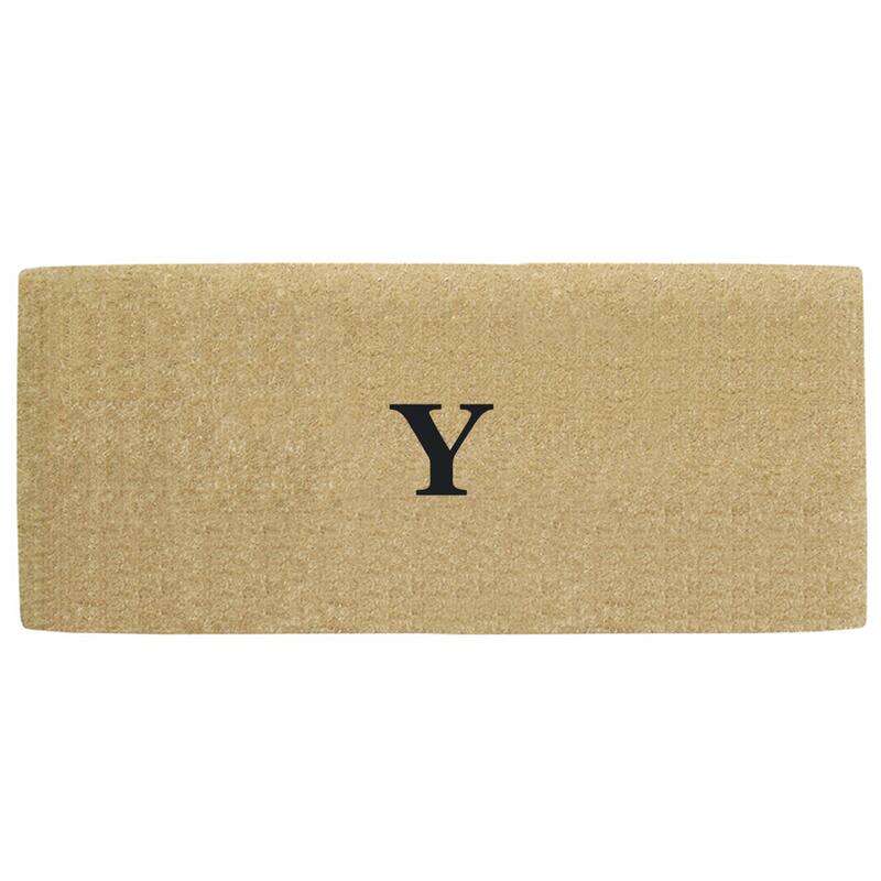 Coco Heavy-duty Coir No-border Monogrammed 24 Inches x 57 Inches Doormat - 24 inches x 57 inches