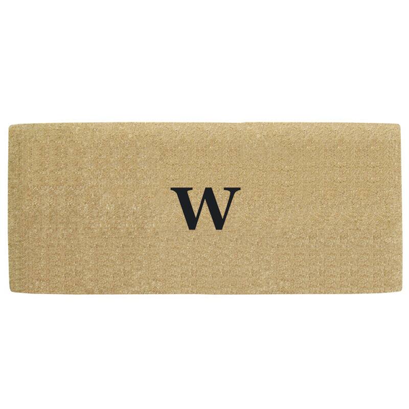 Coco Heavy-duty Coir No-border Monogrammed 24 Inches x 57 Inches Doormat - 24 inches x 57 inches