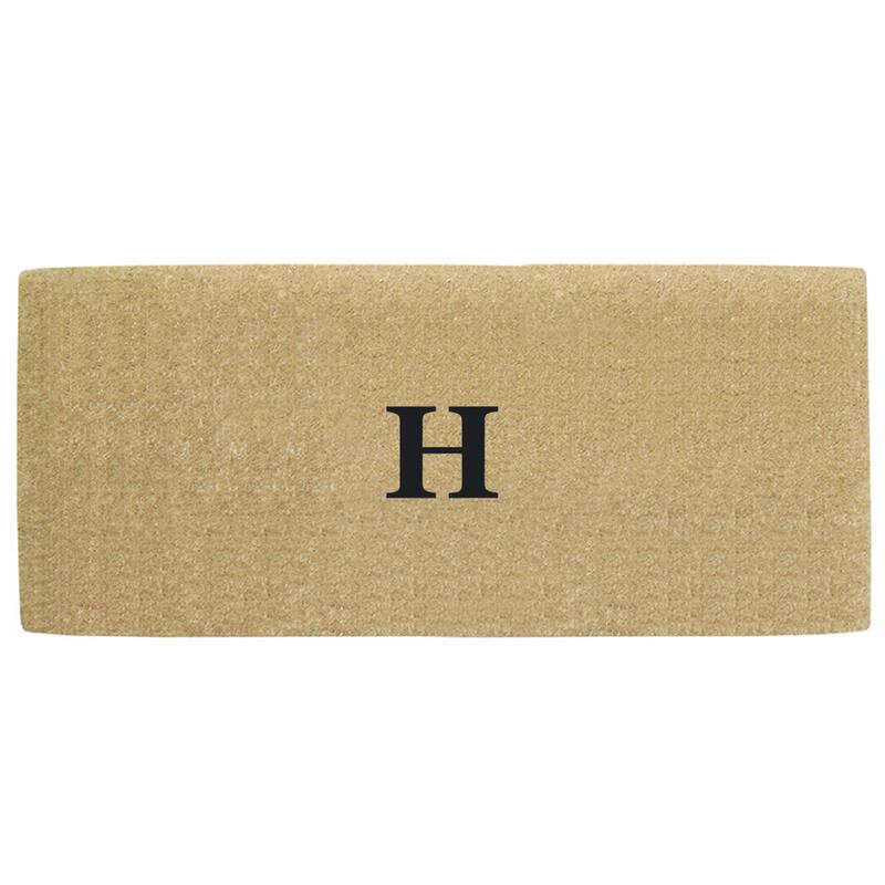 Coco Heavy-duty Coir No-border Monogrammed 24 Inches x 57 Inches Doormat - 24 inches x 57 inches - H