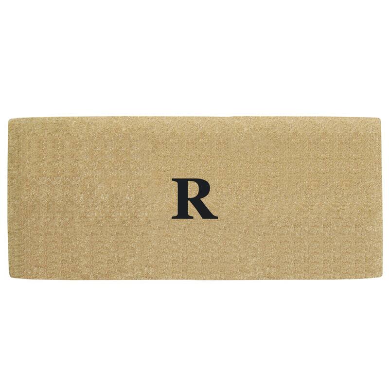 Coco Heavy-duty Coir No-border Monogrammed 24 Inches x 57 Inches Doormat - 24 inches x 57 inches - R