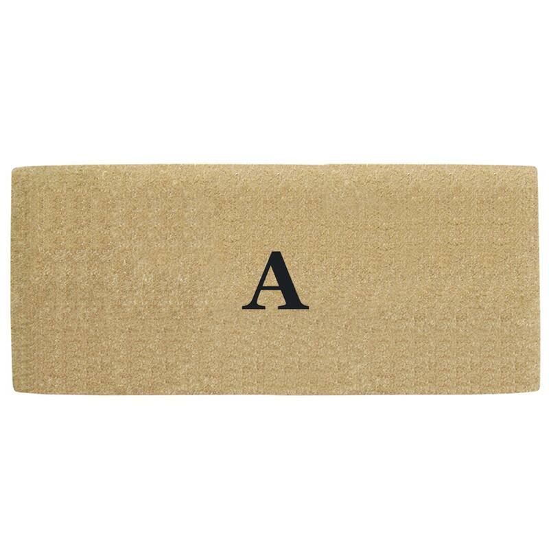Coco Heavy-duty Coir No-border Monogrammed 24 Inches x 57 Inches Doormat - 24 inches x 57 inches - A