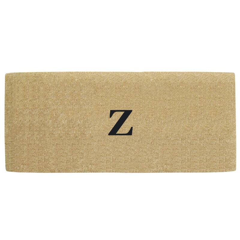 Coco Heavy-duty Coir No-border Monogrammed 24 Inches x 57 Inches Doormat - 24 inches x 57 inches