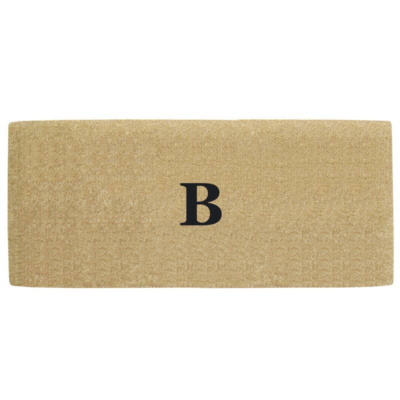Coco Heavy-duty Coir No-border Monogrammed 24 Inches x 57 Inches Doormat - 24 inches x 57 inches - B