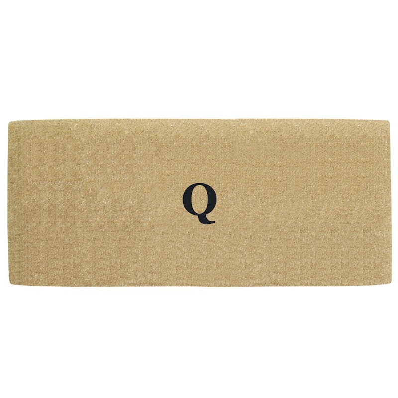 Coco Heavy-duty Coir No-border Monogrammed 24 Inches x 57 Inches Doormat - 24 inches x 57 inches - Q