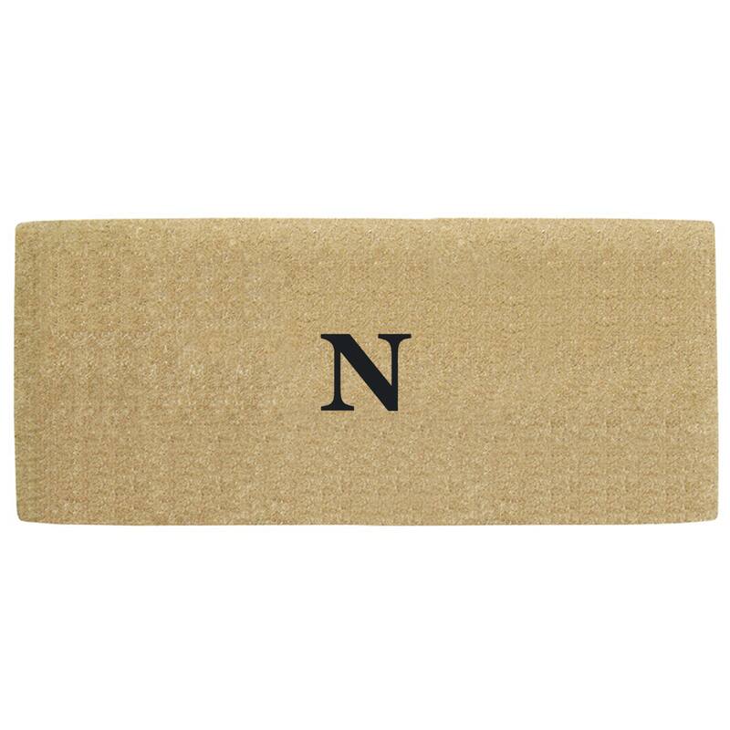 Coco Heavy-duty Coir No-border Monogrammed 24 Inches x 57 Inches Doormat - 24 inches x 57 inches