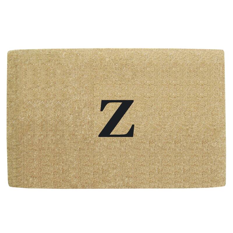 Monogrammed Brown Coir 22 x 36 Heavy Duty Door Mat - 22 inches x 36 inches