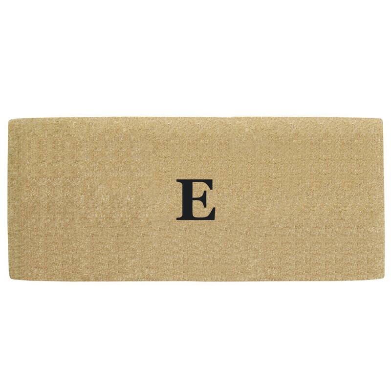 Heavy Duty Coir No Border Monogrammed Doormat - 38 inches x 60 inches - E