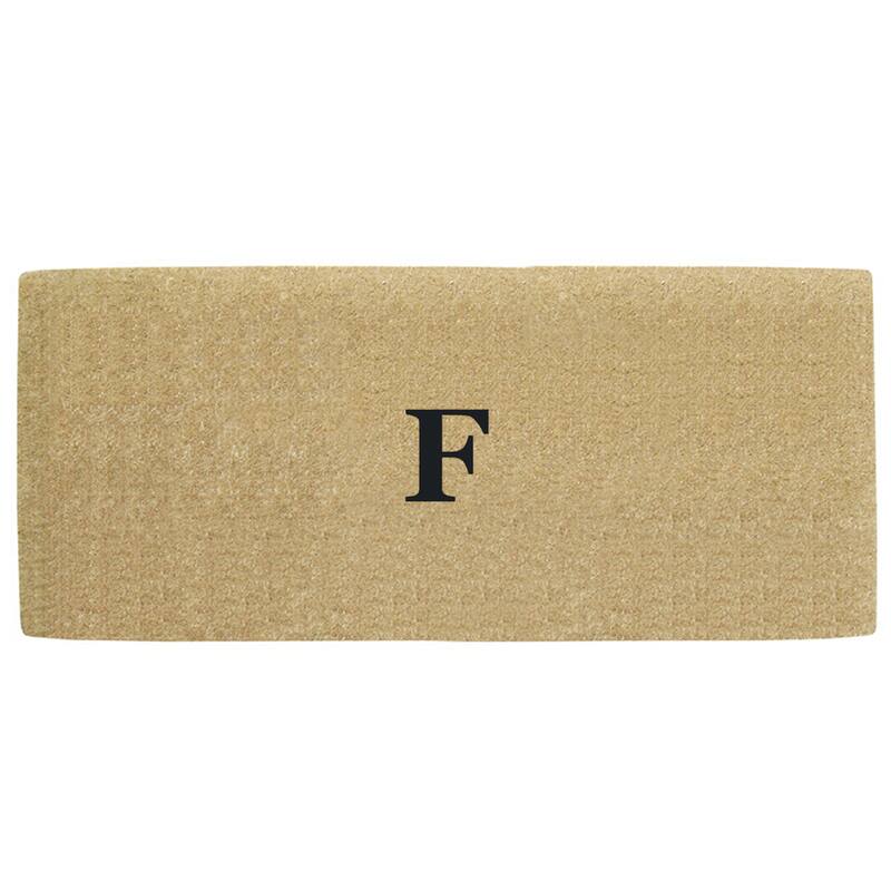 Heavy Duty Coir No Border Monogrammed Doormat - 38 inches x 60 inches - F