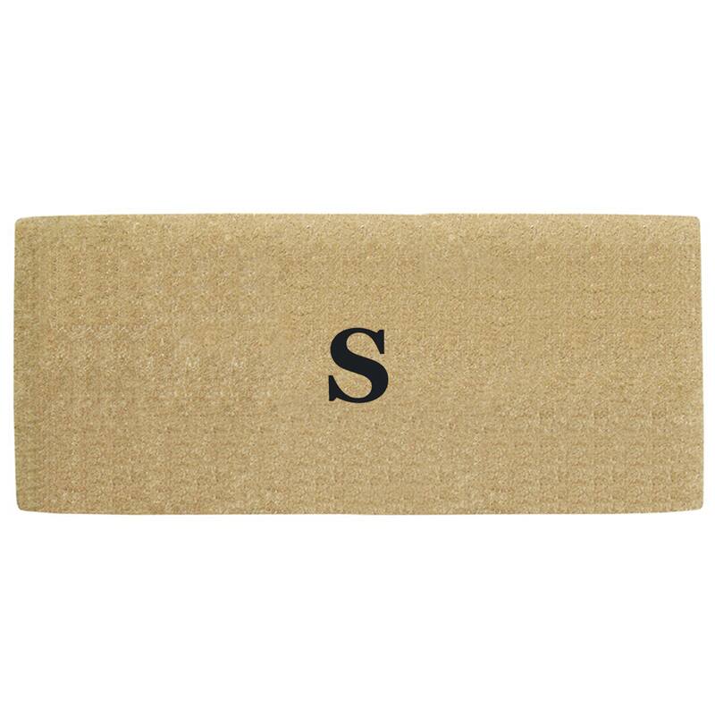 Heavy Duty Coir No Border Monogrammed Doormat - 38 inches x 60 inches - S