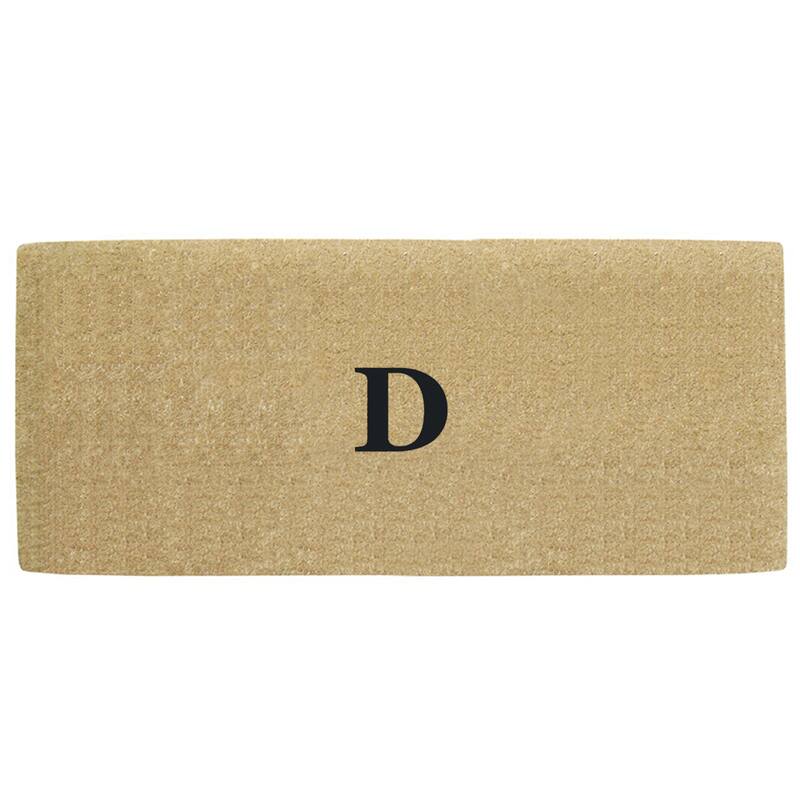 Heavy Duty Coir No Border Monogrammed Doormat - 38 inches x 60 inches - D