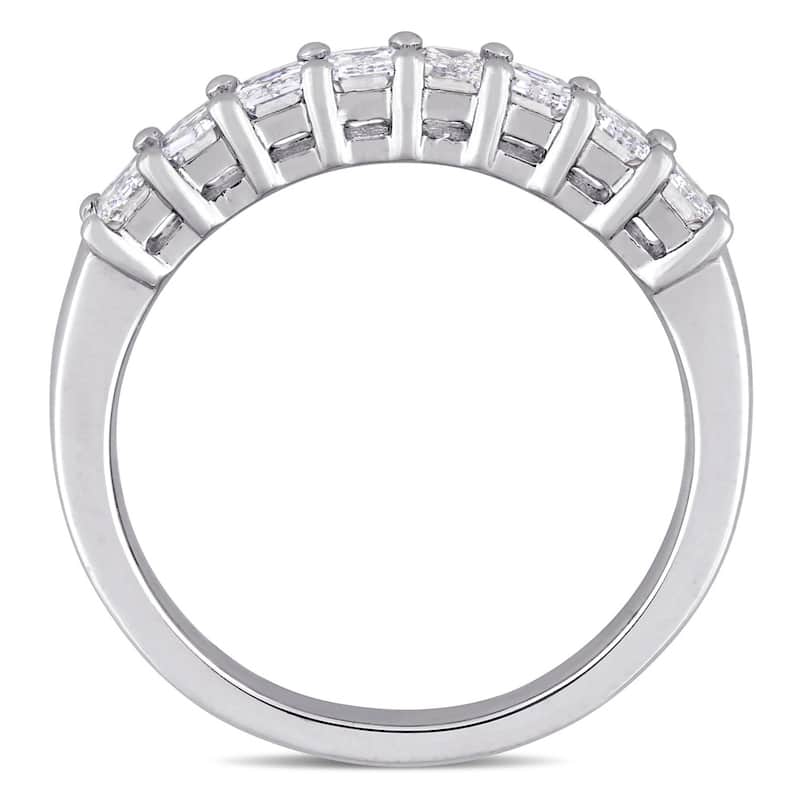 Miadora Signature Collection 14k White Gold 1ct TDW Diamond Semi-Eternity Band