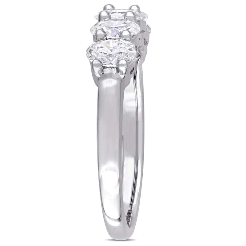 Miadora Signature Collection 14k White Gold 1 5/8ct TDW Oval-cut Diamond Anniversary Band Ring