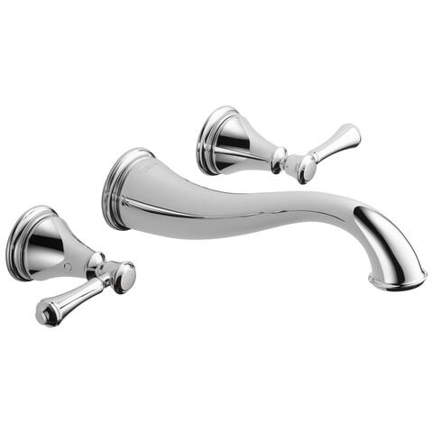 Delta Cassidy Two Handle Wall Mount Lavatory Faucet Trim Chrome