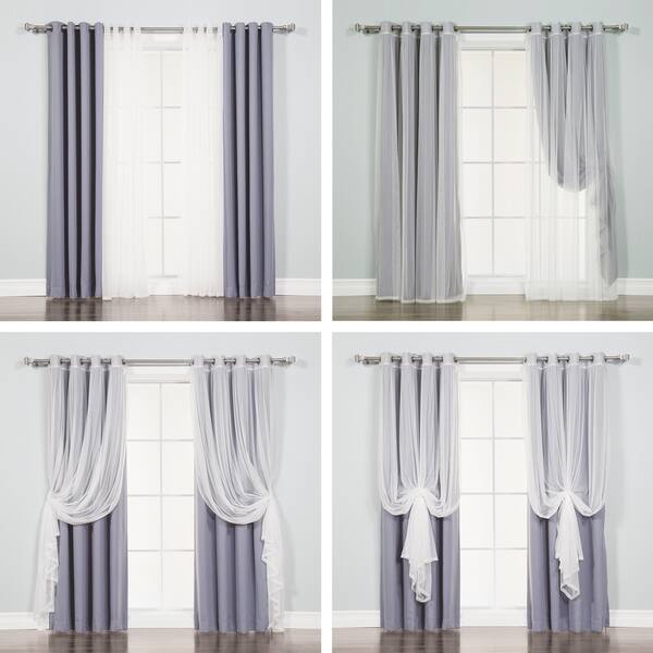 Black Friday Deals On Aurora Home Mix Match Nordic White Privacy And Sheer 4 Piece Curtain Panel Set 13740279 Sheer 4 Piece Curtain Panel Set