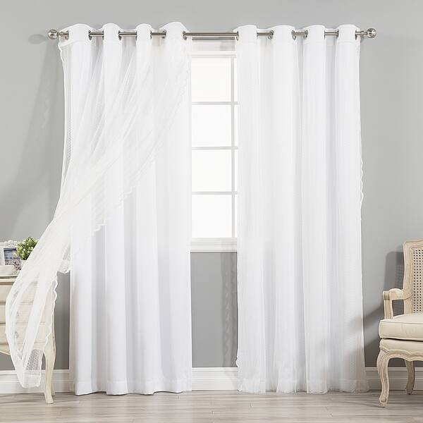 Black Friday Deals On Aurora Home Mix Match Nordic White Privacy And Sheer 4 Piece Curtain Panel Set 13740279 Sheer 4 Piece Curtain Panel Set