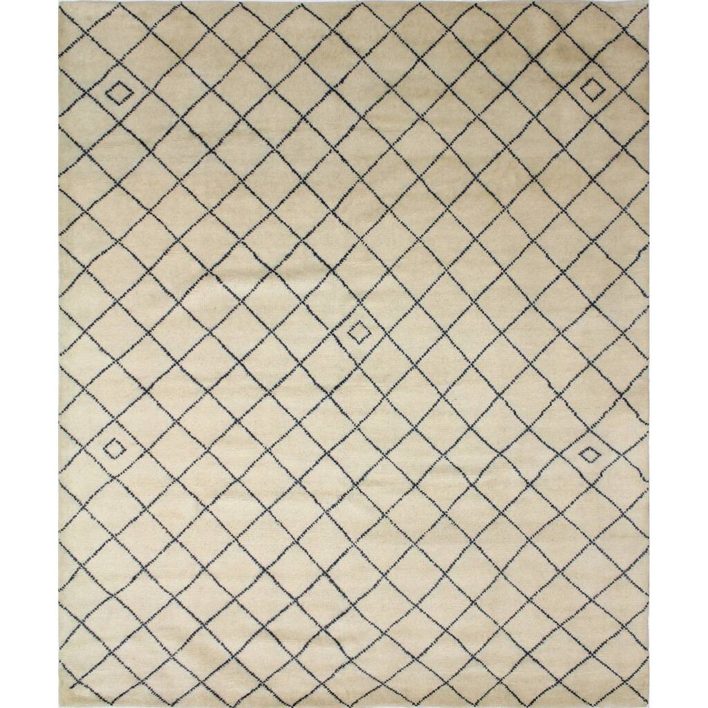 Noori Rug Indo Moroccan Sayra Ivory/Blue Rug - 8'3 x 10'0