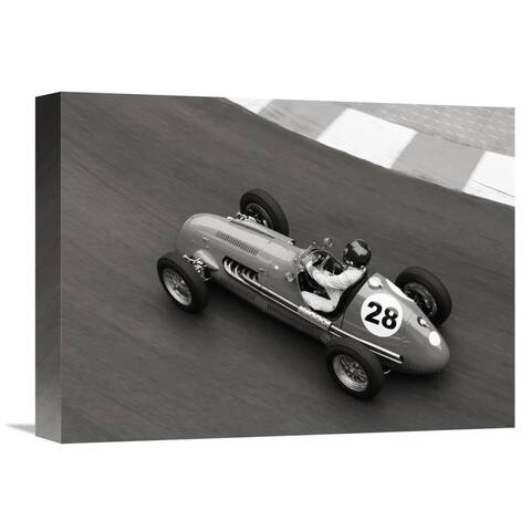 Global Gallery Peter Seyfferth 'Historical race car at Grand Prix de Monaco' Stretched Canvas Artwork