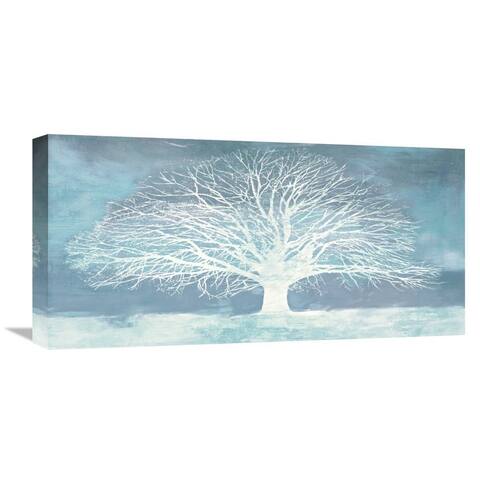 Global Gallery Alessio Aprile Aquamarine Tree Stretched Canvas Artwork