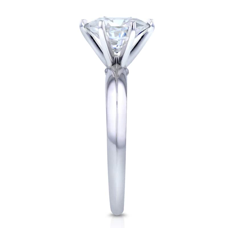 Annello by Kobelli 14k White Gold 1 1/2ct Oval Moissanite Solitaire Engagement Ring