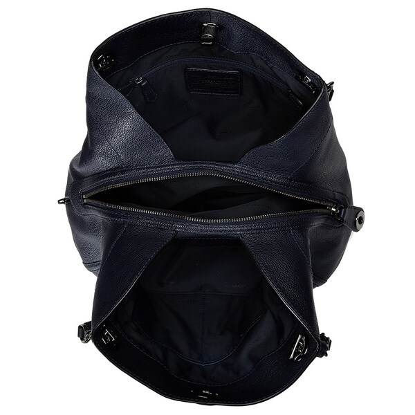 coach edie turnlock navy